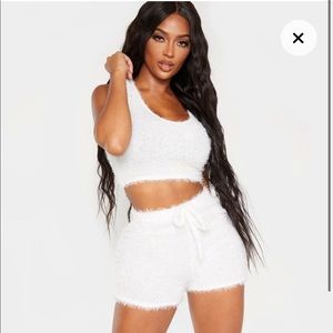 Pretty Little Thing Shape cream fuzzy set